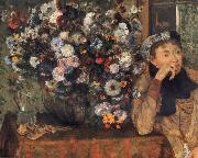 Germain Hilaire Edgard Degas A Woman with Chrysanthemums oil